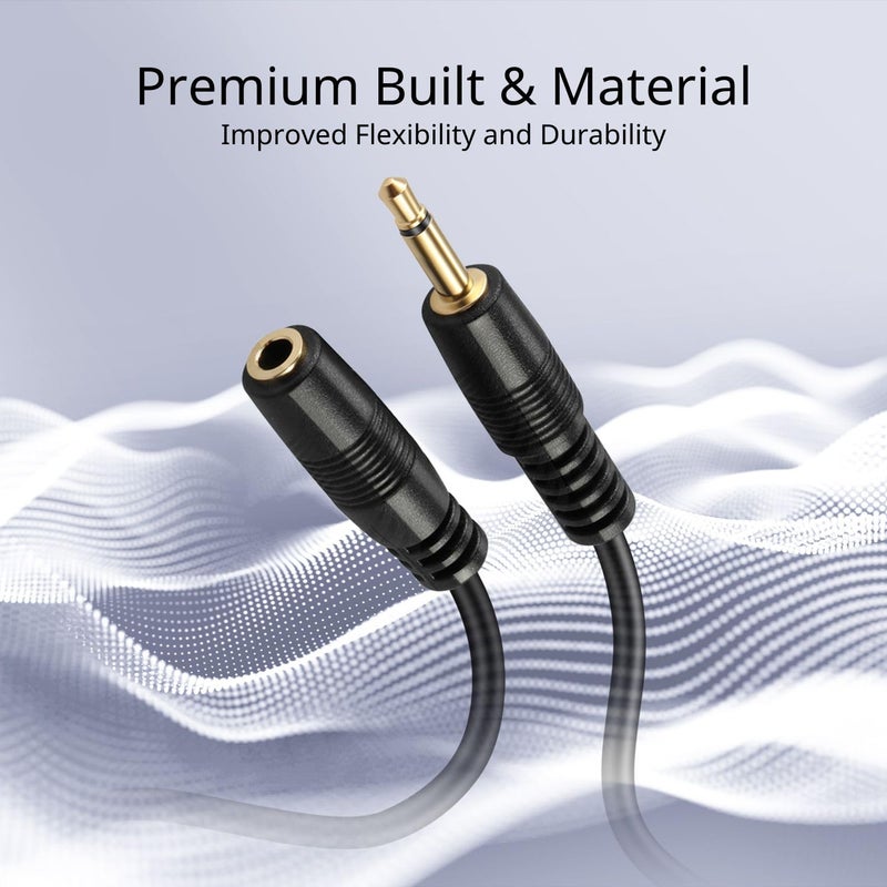 TNP Products TNP 3.5mm Mono Extension Cable (15FT) - 12V Trigger Cable, IR Infrared Sensor Receiver Extension, 3.5mm 1/8" TS Monaural Mini Mono Audio Plug Jack Connector Male to Female - Image 3